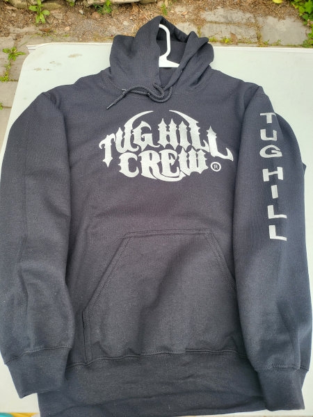 Black Hoodie - Tug Hill Crew - White Logo