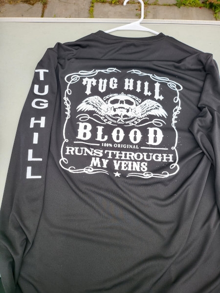 Black Long Sleeve Shirt - Tug Hill Blood - White Logo