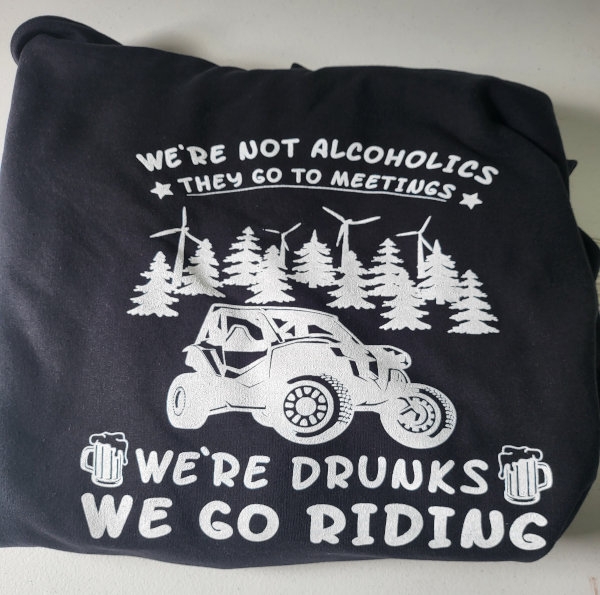 Black Shirt - We are Drunks - White Logo