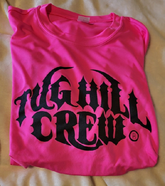 Pink Short Sleeve T-Shirt - Tug Hill Crew - Black Logo